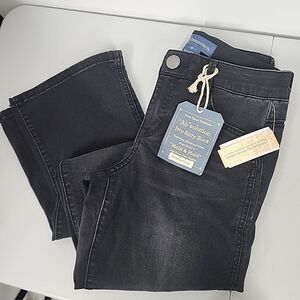 NEW Democracy Size 4 Ab Solution Itty Bitty Boot Stretch Jeans Slimming black